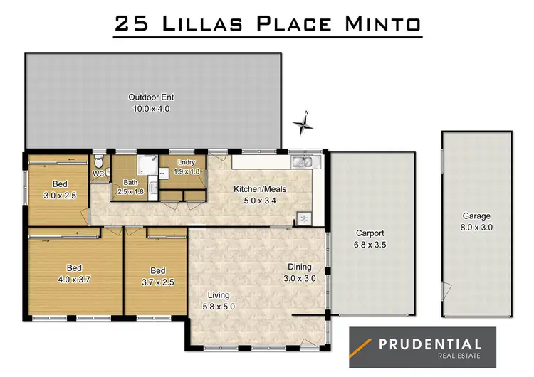 Floorplan of Homely house listing, 25 Lillas Place, Minto NSW 2566