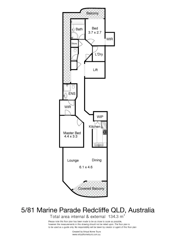 Floorplan of Homely unit listing, 5/81 Marine Parade, Redcliffe QLD 4020
