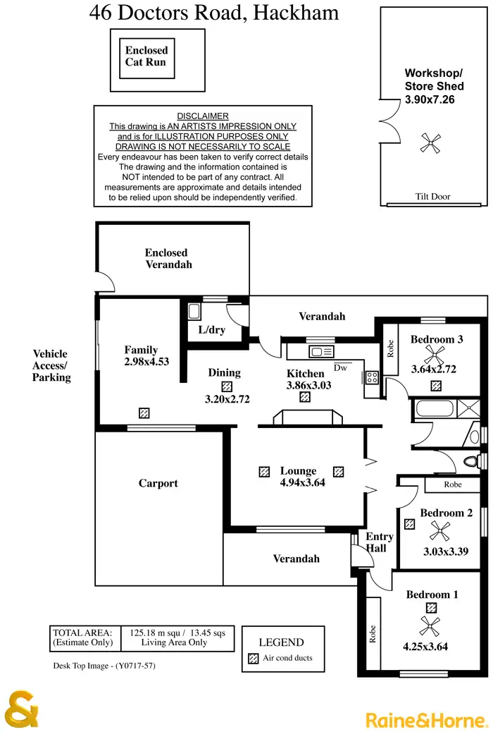 Floorplan of Homely house listing, 46 Doctors Road, Hackham SA 5163