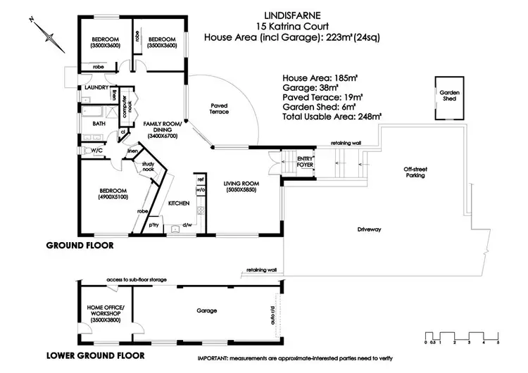 Floorplan of Homely house listing, 15 Katrina Court, Lindisfarne TAS 7015