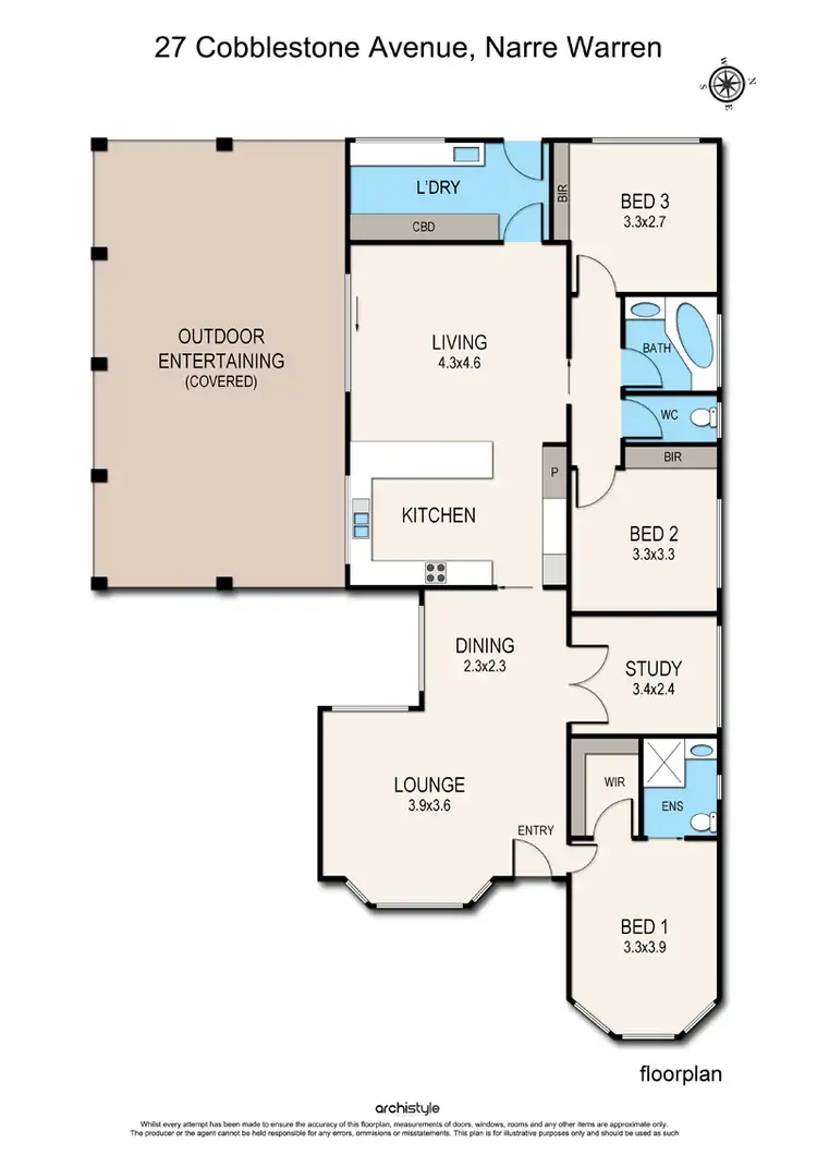 Floorplan of Homely house listing, 27 Cobblestone Avenue, Narre Warren South VIC 3805