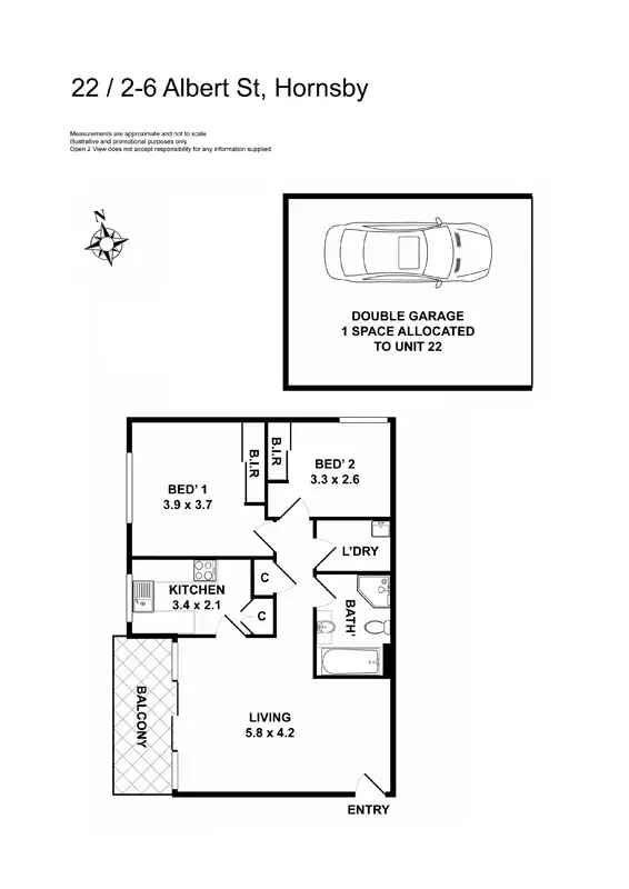 Floorplan of Homely apartment listing, 22/2-6 Albert Street, Hornsby NSW 2077