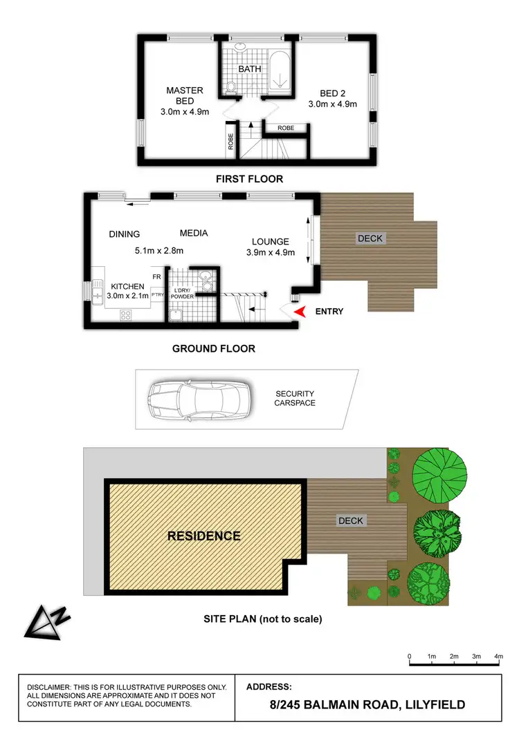 Floorplan of Homely townhouse listing, 8/245 Balmain Road, Lilyfield NSW 2040