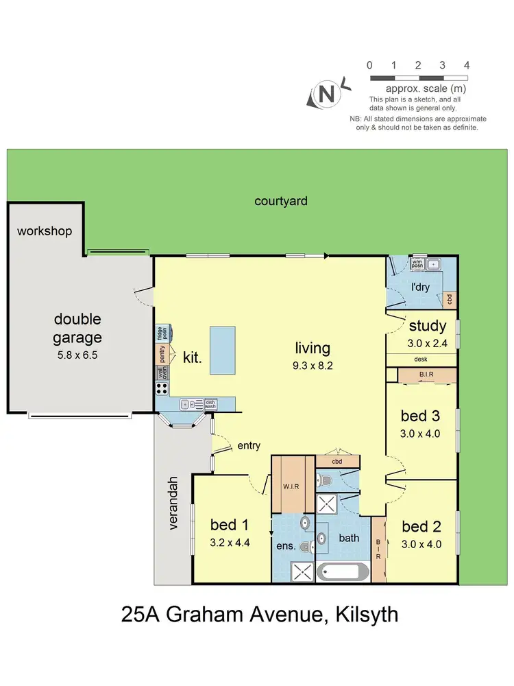 Floorplan of Homely unit listing, 25A Graham Avenue, Kilsyth VIC 3137