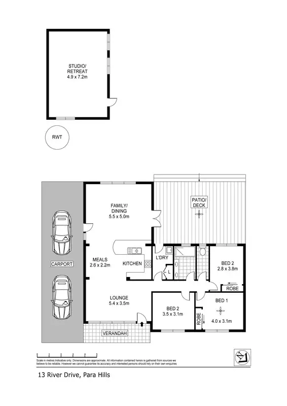 Floorplan of Homely house listing, 13 River Drive, Para Hills SA 5096