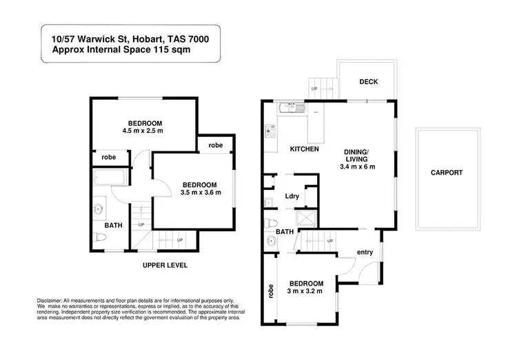Floorplan of Homely unit listing, 10/57 Warwick Street, Hobart TAS 7000