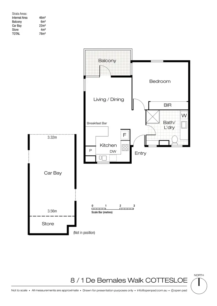 Floorplan of Homely apartment listing, 8/1 DE BERNALES WALK, Cottesloe WA 6011