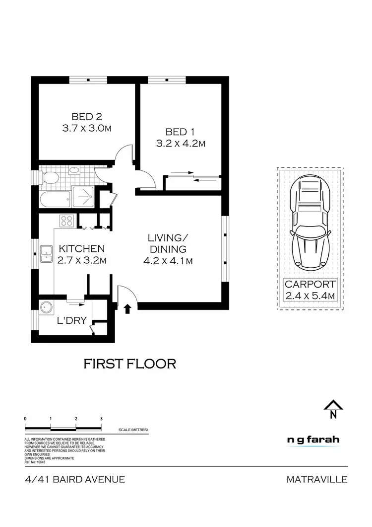 Floorplan of Homely apartment listing, 4/41 Baird Avenue, Matraville NSW 2036