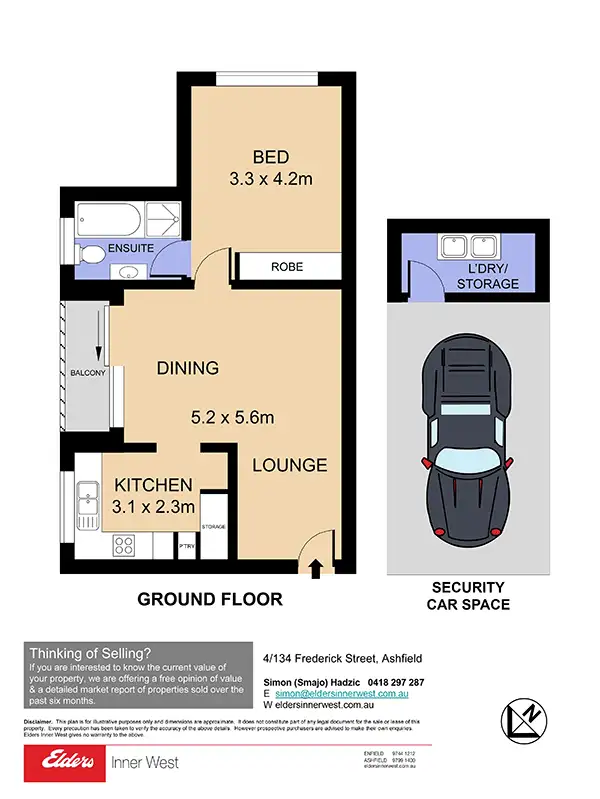 Floorplan of Homely unit listing, 4/134 Frederick Street, Ashfield NSW 2131