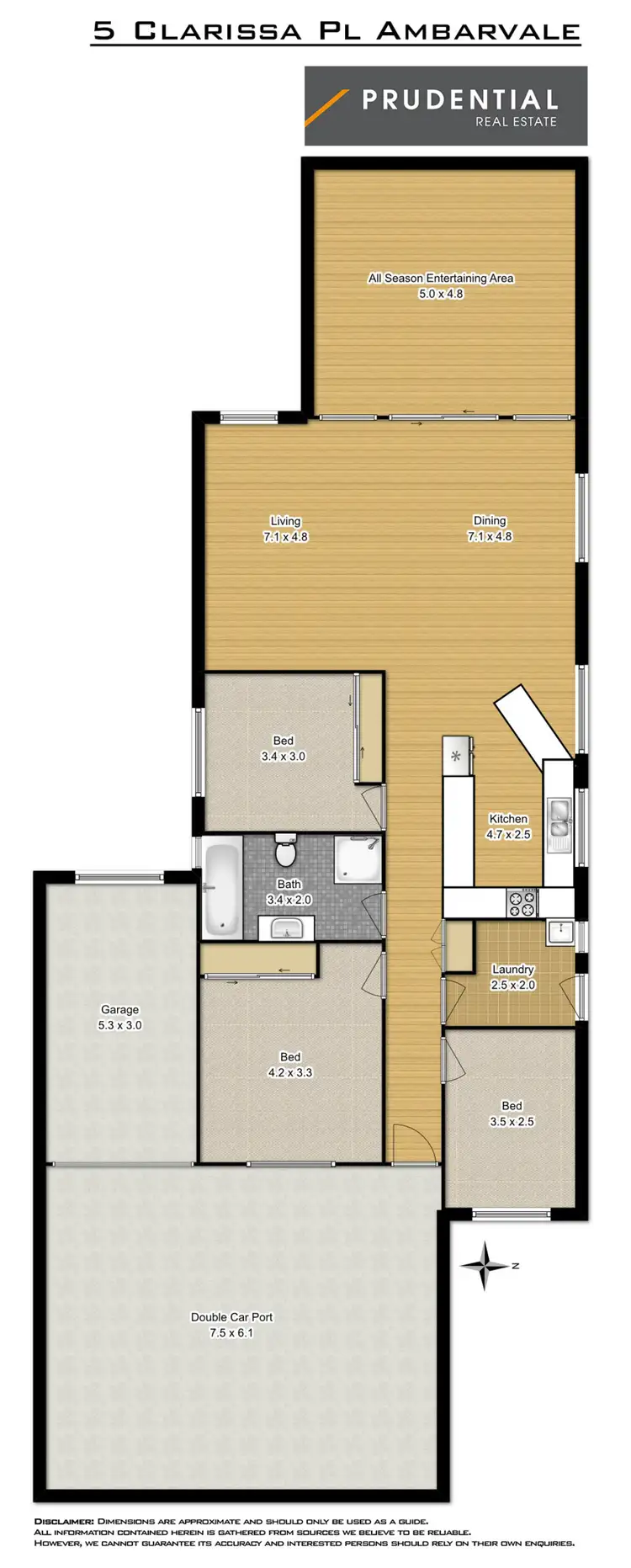Floorplan of Homely house listing, 5 Clarissa Place, Ambarvale NSW 2560