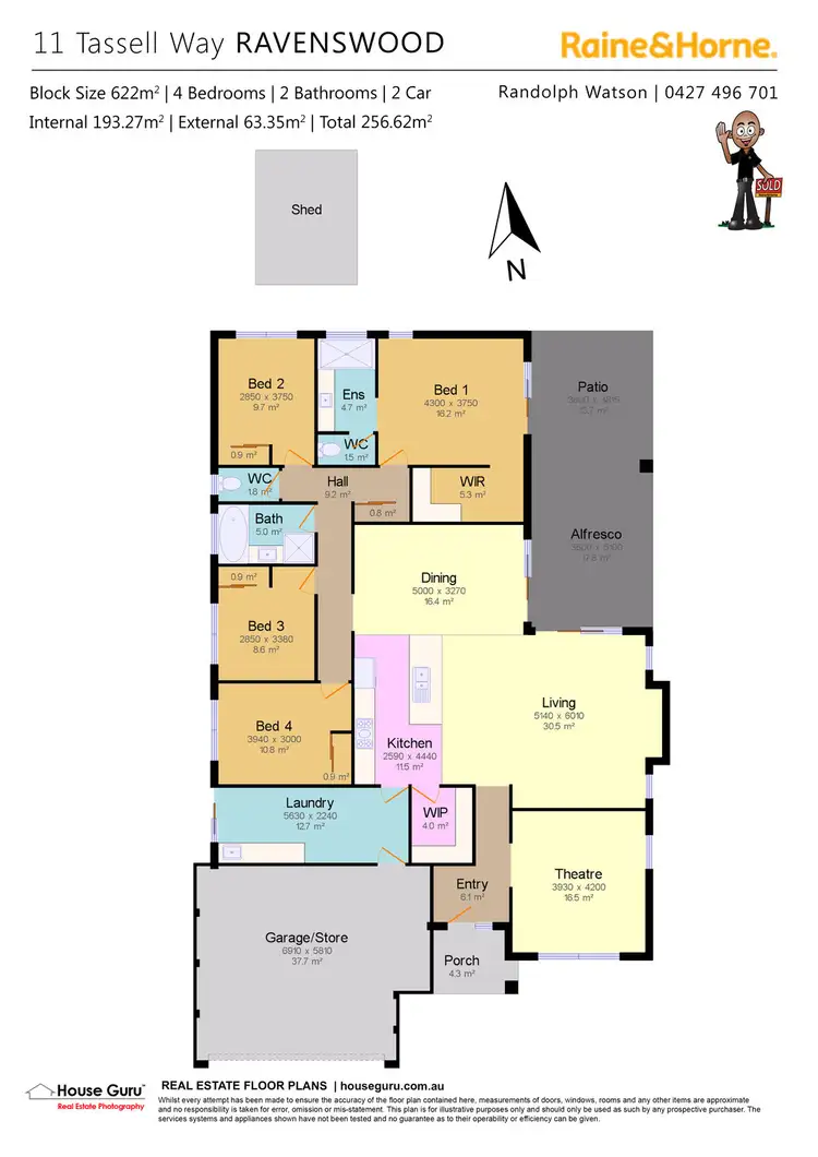 Floorplan of Homely house listing, 11 Tassell Way, Ravenswood WA 6208