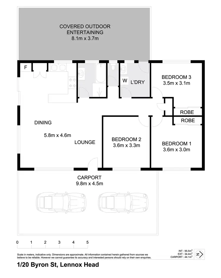 Floorplan of Homely villa listing, 1/20 Byron Street, Lennox Head NSW 2478