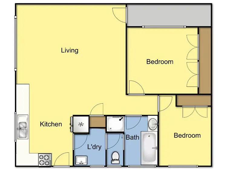 Floorplan of Homely unit listing, 1/13 Manifold Street, Manifold Heights VIC 3218