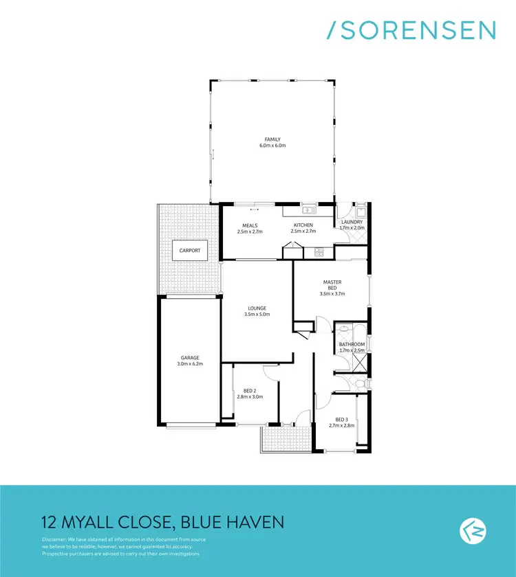 Floorplan of Homely house listing, 12 Myall Close, Blue Haven NSW 2262