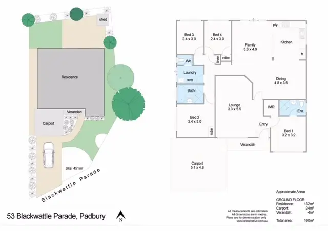 Floorplan of Homely house listing, 53 Blackwattle Parade, Padbury WA 6025