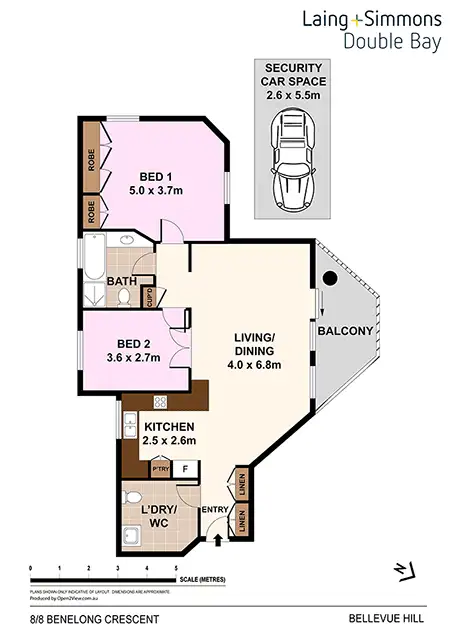 Floorplan of Homely apartment listing, 8/8 Benelong Crescent, Bellevue Hill NSW 2023