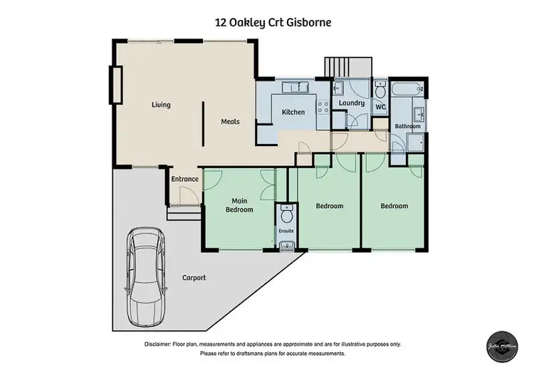 Floorplan of Homely house listing, 12 Oakley Court, Gisborne VIC 3437