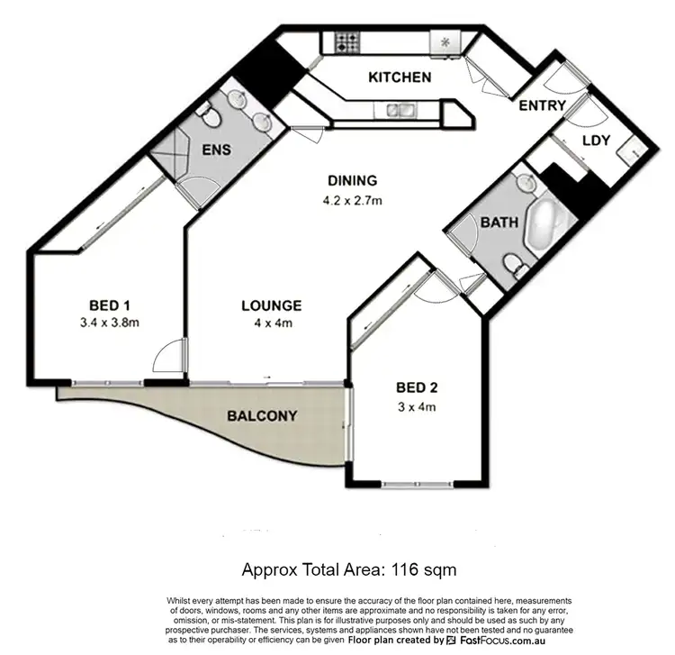 Floorplan of Homely apartment listing, 7/501 Queen Street, Brisbane City QLD 4000