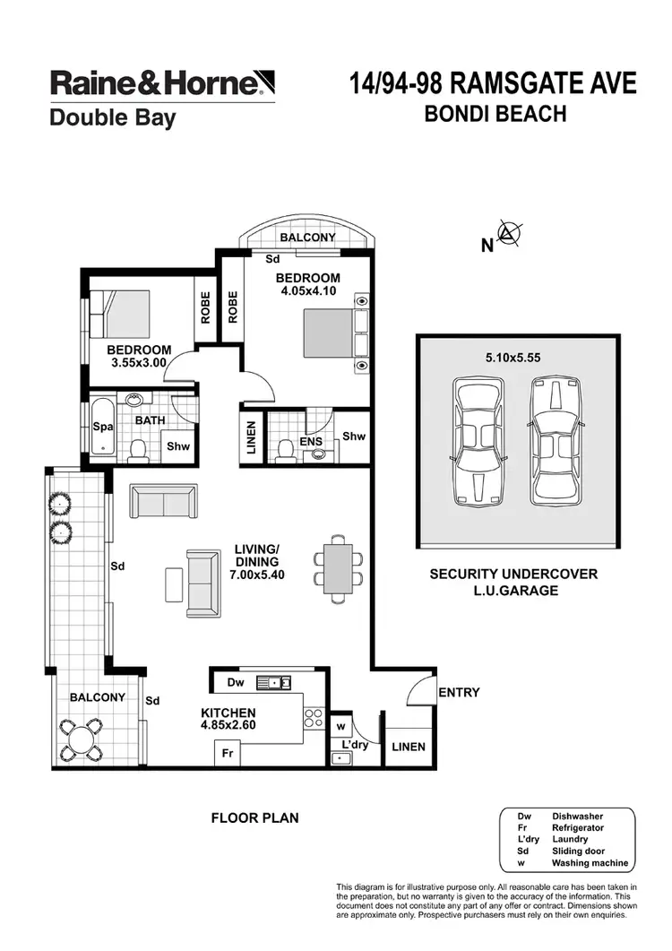 Floorplan of Homely apartment listing, 14/94-98 Ramsgate Avenue, North Bondi NSW 2026
