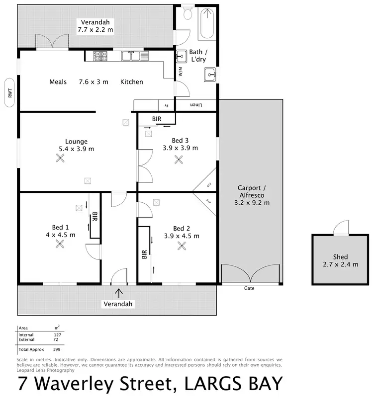 Floorplan of Homely house listing, 7 Waverley Street, Largs Bay SA 5016