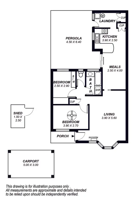 Floorplan of Homely unit listing, 9/43 Scott St, Pooraka SA 5095