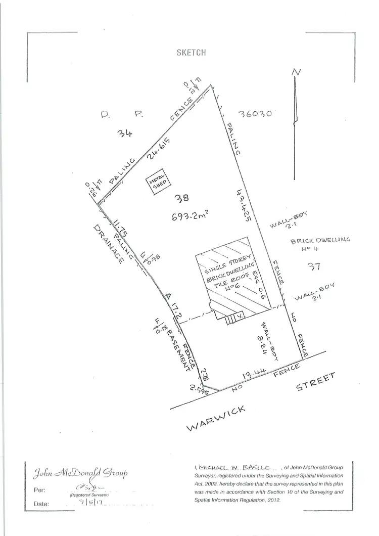 Floorplan of Homely house listing, 6 Warwick Street, Hurstville NSW 2220