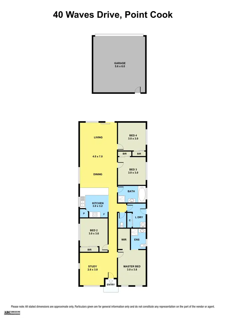 Floorplan of Homely house listing, 40 Waves Drive, Point Cook VIC 3030