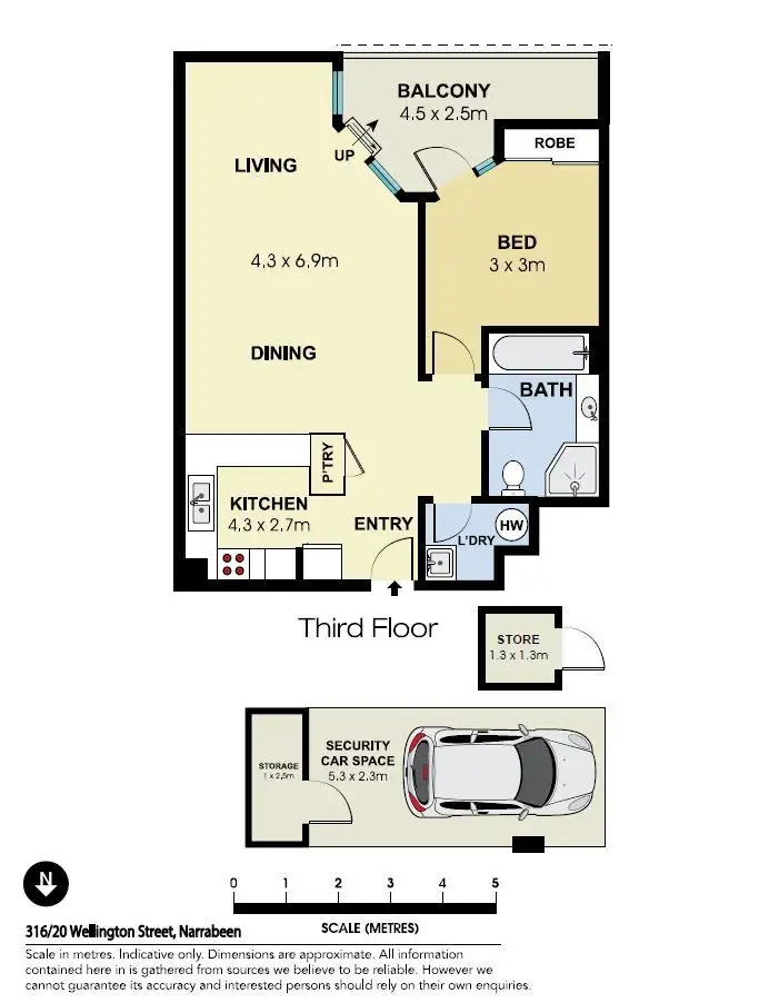 Floorplan of Homely unit listing, 316/20 Wellington Street, Narrabeen NSW 2101