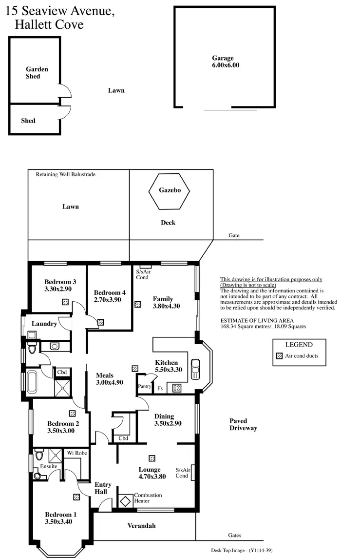 Floorplan of Homely house listing, 15 Seaview Avenue, Hallett Cove SA 5158