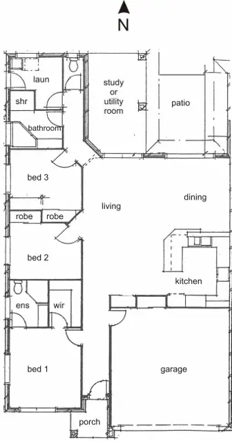 Floorplan of Homely semi-detached listing, 1 / 25 Flemington St, Banora Point NSW 2486