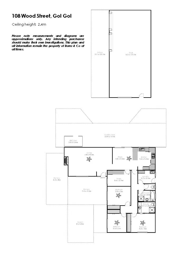 Floorplan of Homely house listing, 108 Wood Street, Gol Gol NSW 2738