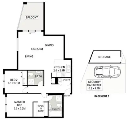 Floorplan of Homely apartment listing, 19/2-6 Bundarra Avenue, Wahroonga NSW 2076