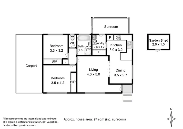 Floorplan of Homely house listing, Unit 1 12 Windhaven Court, Blackmans Bay TAS 7052
