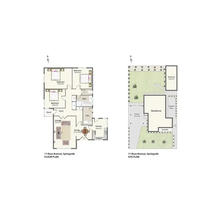 Floorplan of Homely house listing, 11 Rosa Avenue, Springvale VIC 3171