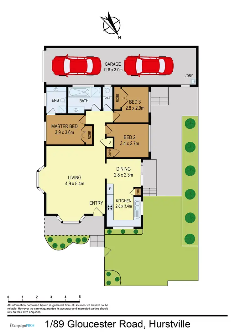 Floorplan of Homely villa listing, 1/89 Gloucester Rd, Hurstville NSW 2220