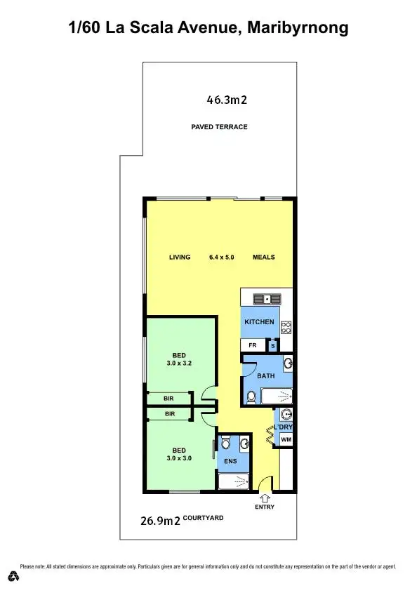 Floorplan of Homely apartment listing, 1/60 La Scala Ave, Maribyrnong VIC 3032