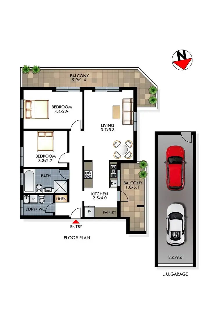 Floorplan of Homely apartment listing, 4/21 The Avenue, Rose Bay NSW 2029