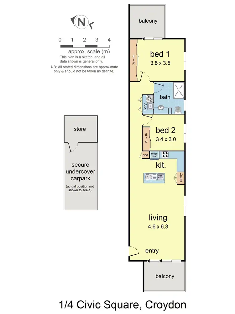 Floorplan of Homely apartment listing, 1/4 Civic Square, Croydon VIC 3136