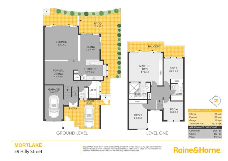 Floorplan of Homely townhouse listing, 59 Hilly Street, Mortlake NSW 2137