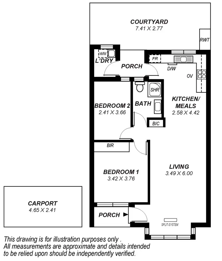 Floorplan of Homely unit listing, 2/14 First Avenue, Glenelg East SA 5045