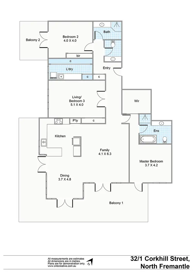 Floorplan of Homely house listing, 32/1 Corkhill Street, North Fremantle WA 6159