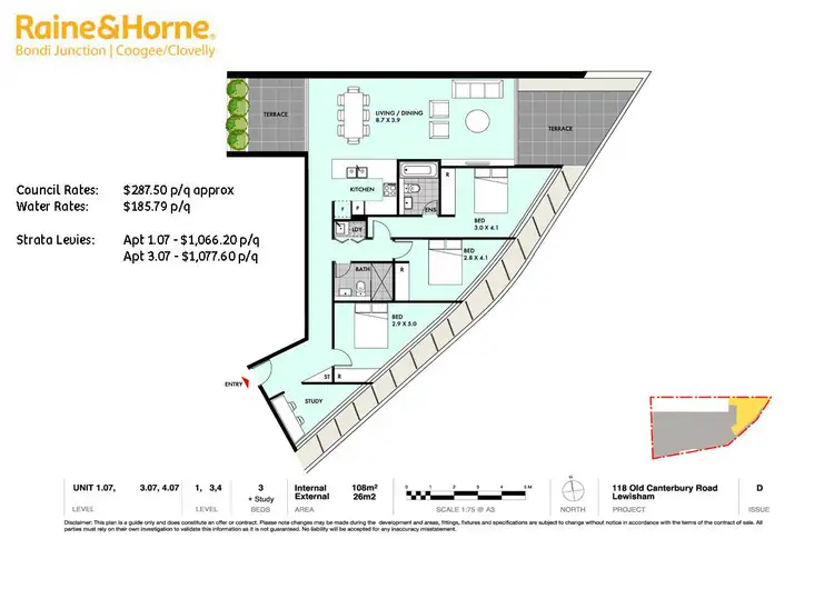 Floorplan of Homely apartment listing, 1.07/118 Old Canterbury Road, Lewisham NSW 2049