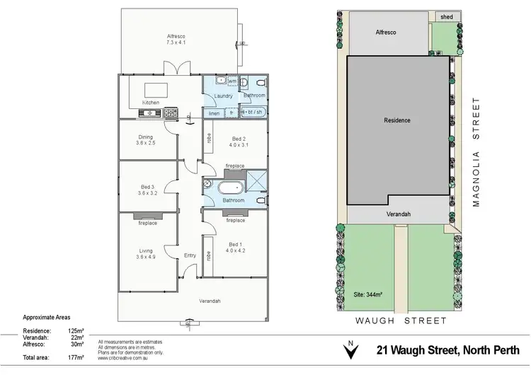 Floorplan of Homely house listing, 21 Waugh Street, North Perth WA 6006