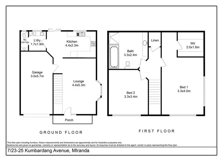 Floorplan of Homely townhouse listing, 7/23-25 Kumbardang Avenue, Miranda NSW 2228