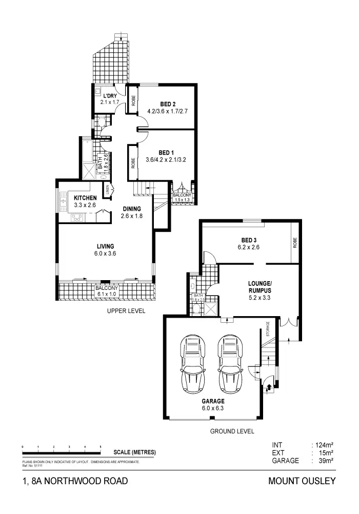 Floorplan of Homely townhouse listing, 1/8A Northwood Road, Mount Ousley NSW 2519