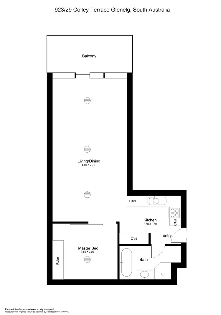 Floorplan of Homely apartment listing, 923/29 Colley Terrace, Glenelg SA 5045