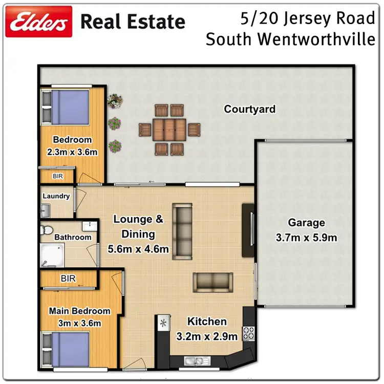 Floorplan of Homely villa listing, 5/20 Jersey Road, South Wentworthville NSW 2145