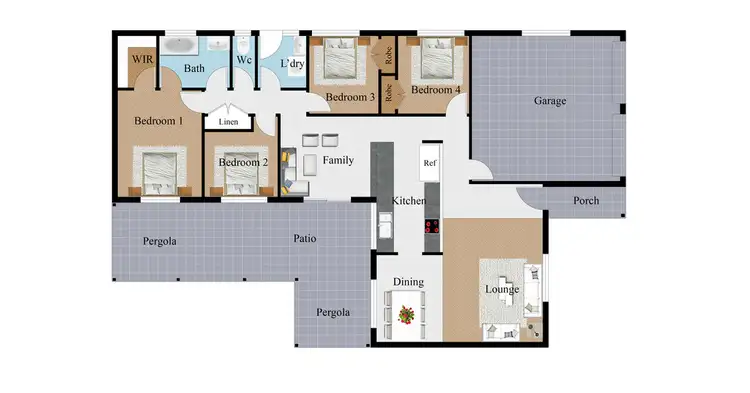 Floorplan of Homely house listing, 1 Donostia Crescent, Bushland Beach QLD 4818