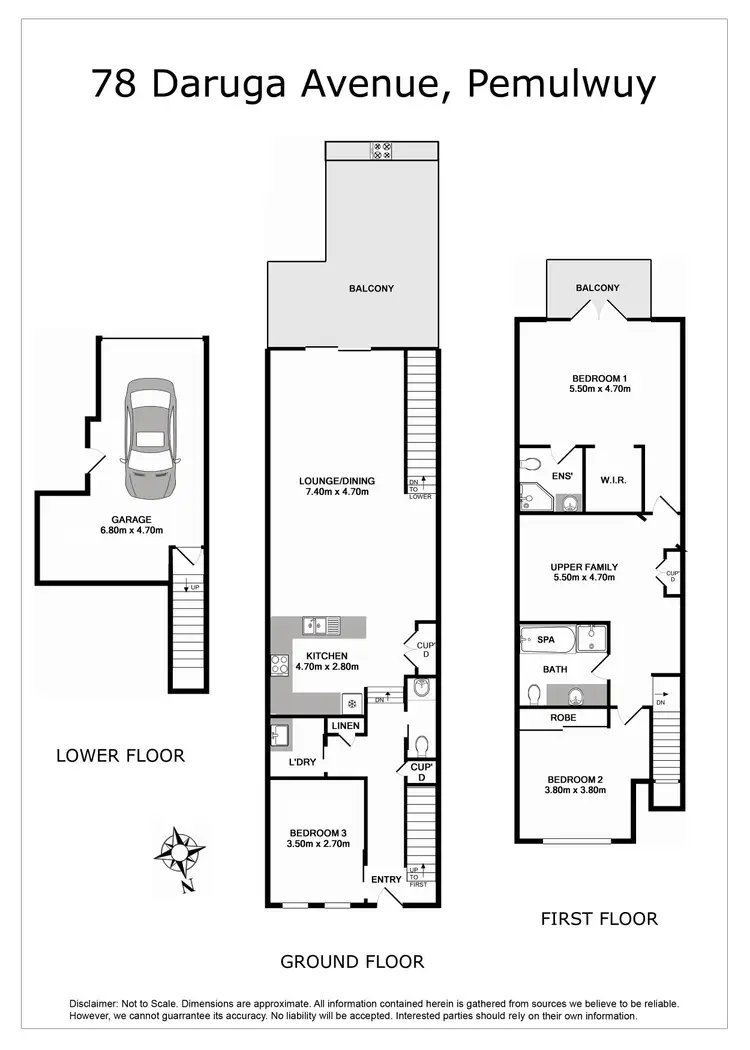 Floorplan of Homely terrace listing, 78 Daruga Avenue, Pemulwuy NSW 2145