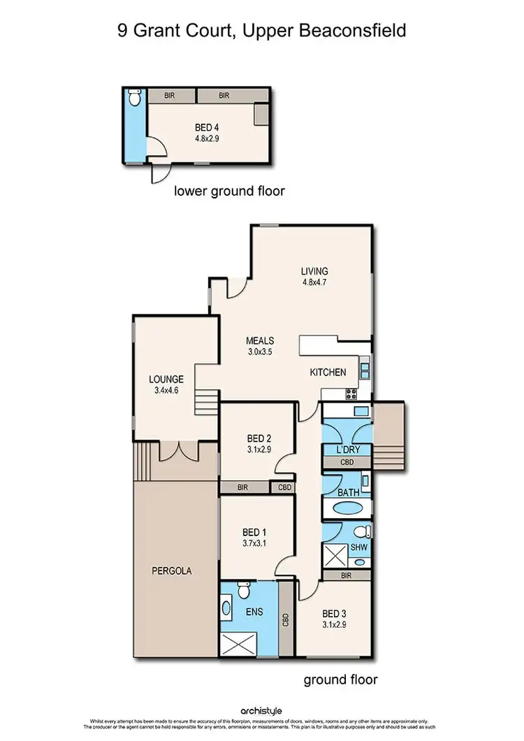 Floorplan of Homely house listing, 9 Grant Court, Beaconsfield Upper VIC 3808